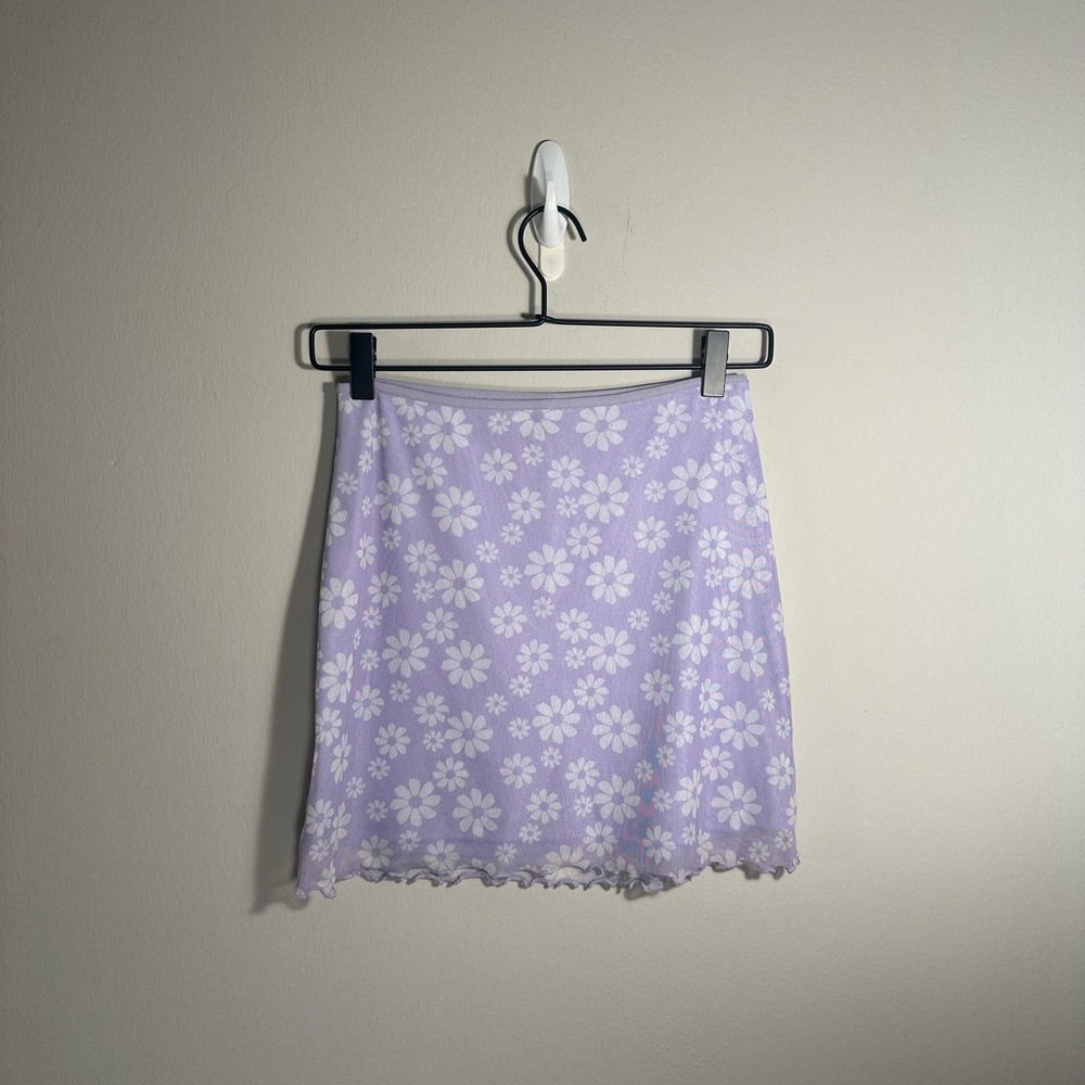 Art Class Floral Purple Skirt - Picture 2 of 3